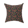 Outdoor Waterproof Throw Pillow Set of 2 Floral Printed Outdoor Pillow for Patio Funiture Garden19x19 Inch Black Flowers