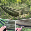 Camping Portable Hammocks with Mosquito Net Lightweight Nylon Parachute Hammock for Travel Hiking Backpacking Beach Patio