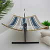 2 Person Hammock with Stand Heavy Duty Hammock with Padded Cotton Detachable Pillow Strong Curved-Bar Perfect for Outdoor Indoor Patio