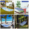 2 Person Cotton Canvas Portable Hammock Sturdy And Comfortable Double Hammock for Tree Camping Backyard And Beach