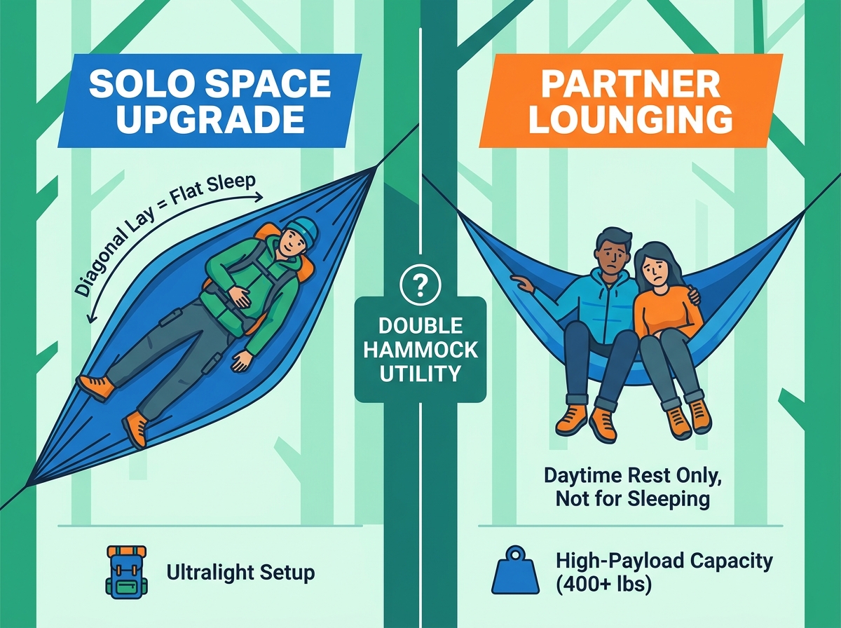 Double Hammock Setup in Outdoor Adventure