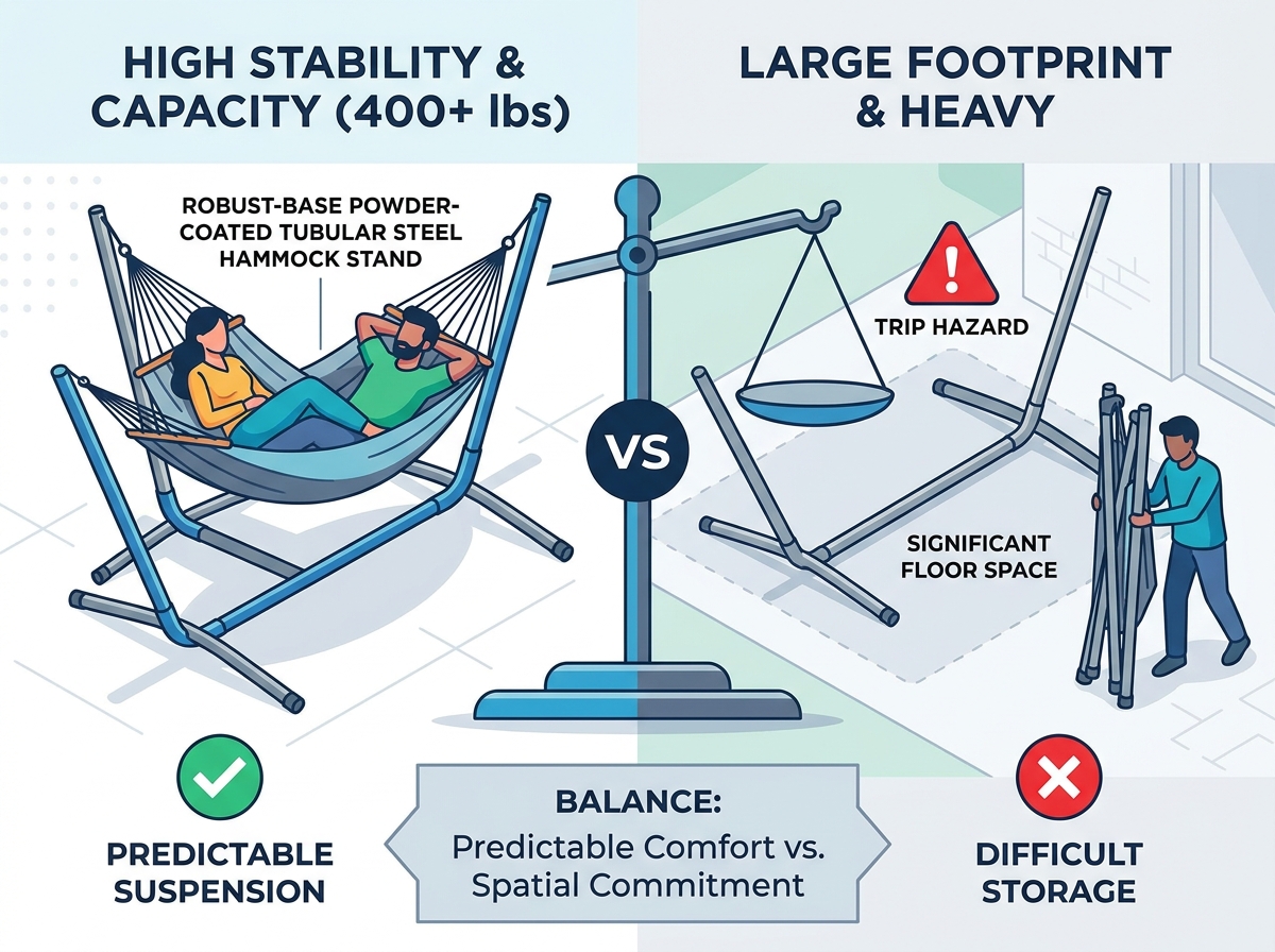 2-person hammock stand setup