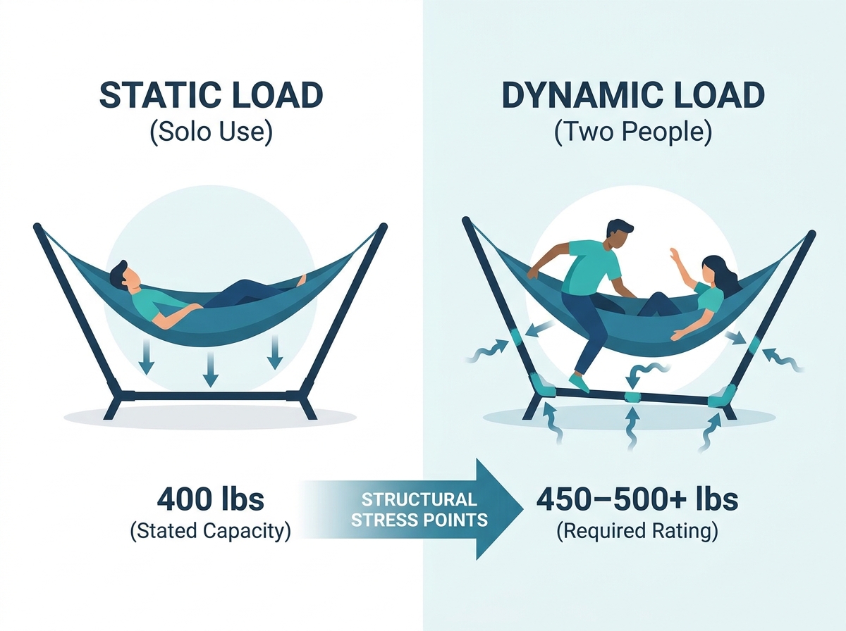 2-person hammock stand structure and stability